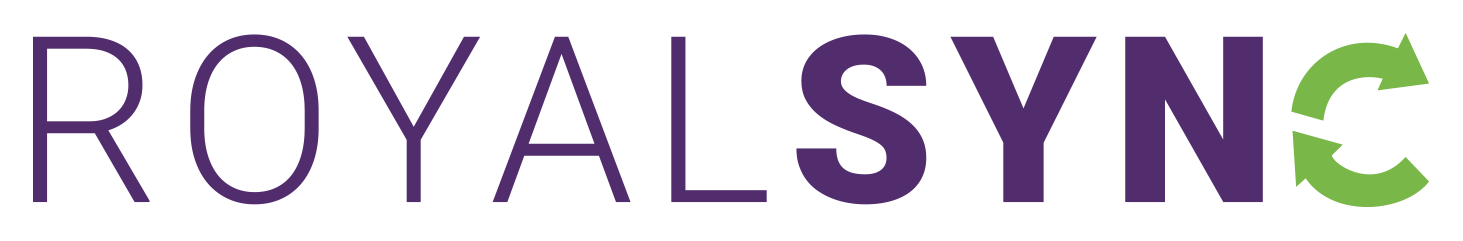 This image is the logo for ROYALSYNC, the University of Scranton's campus engagement platform.